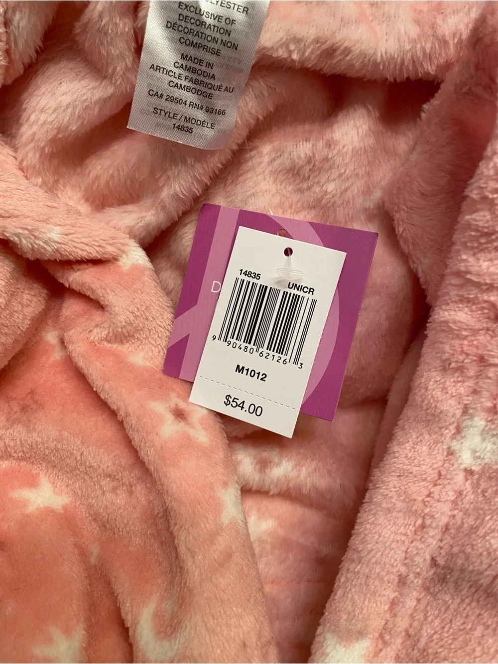 Girls Pink Unicorn Pajama Set with Hooded Robe - Size 10/12